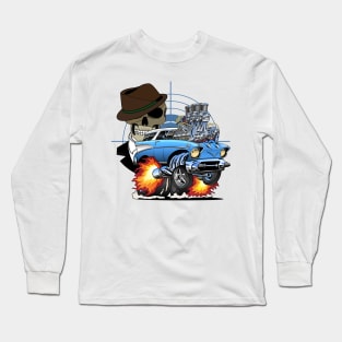 1957 Chevy Nomad Hot Rod Gangster Car Long Sleeve T-Shirt